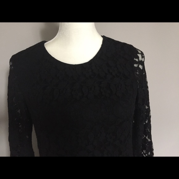 H&M Divided Size 6 Black Lace Dress Mini Sexy - Picture 2 of 8